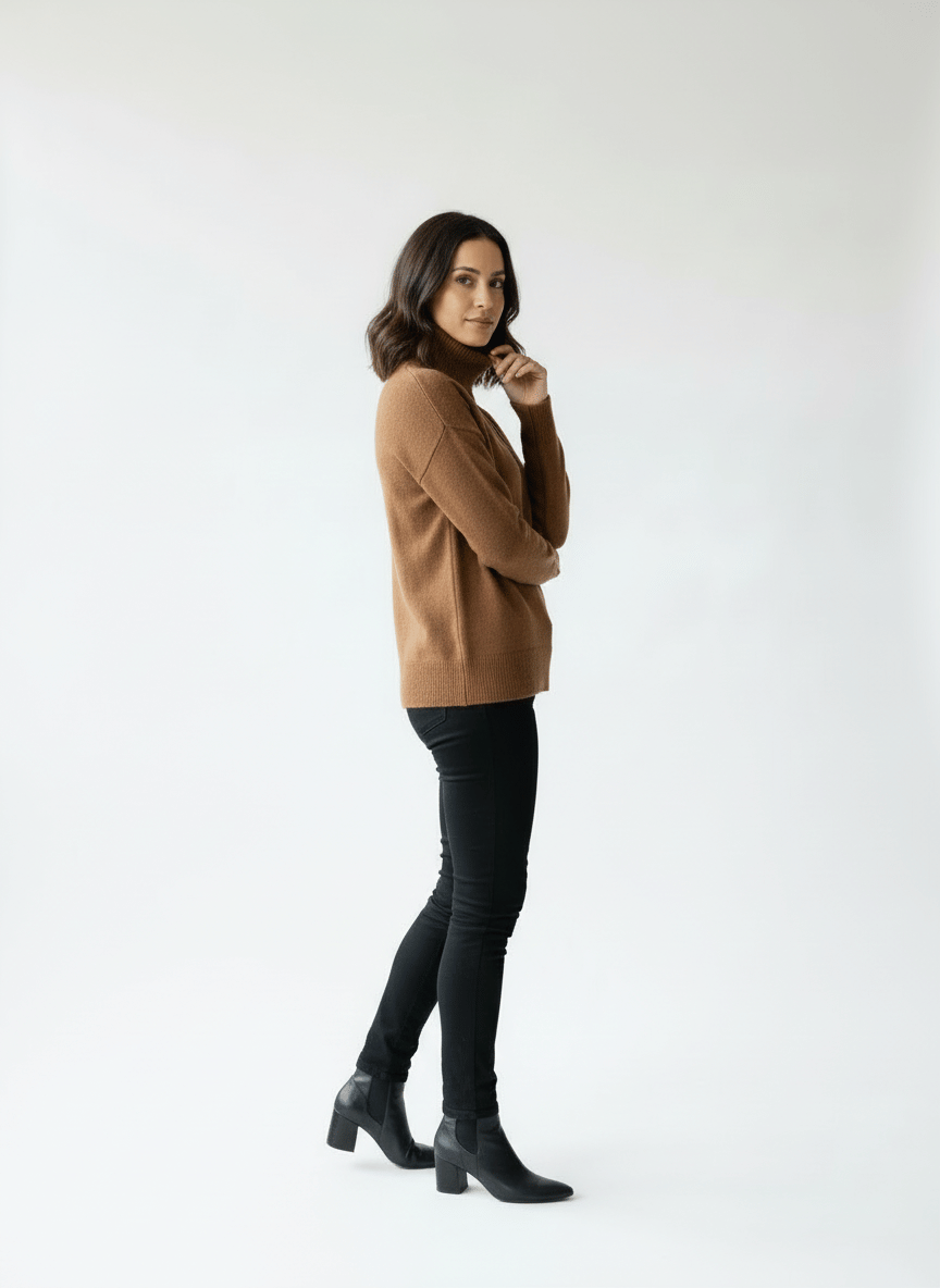 Heirloom Mock-Neck Cashmere Pullover - Image 3